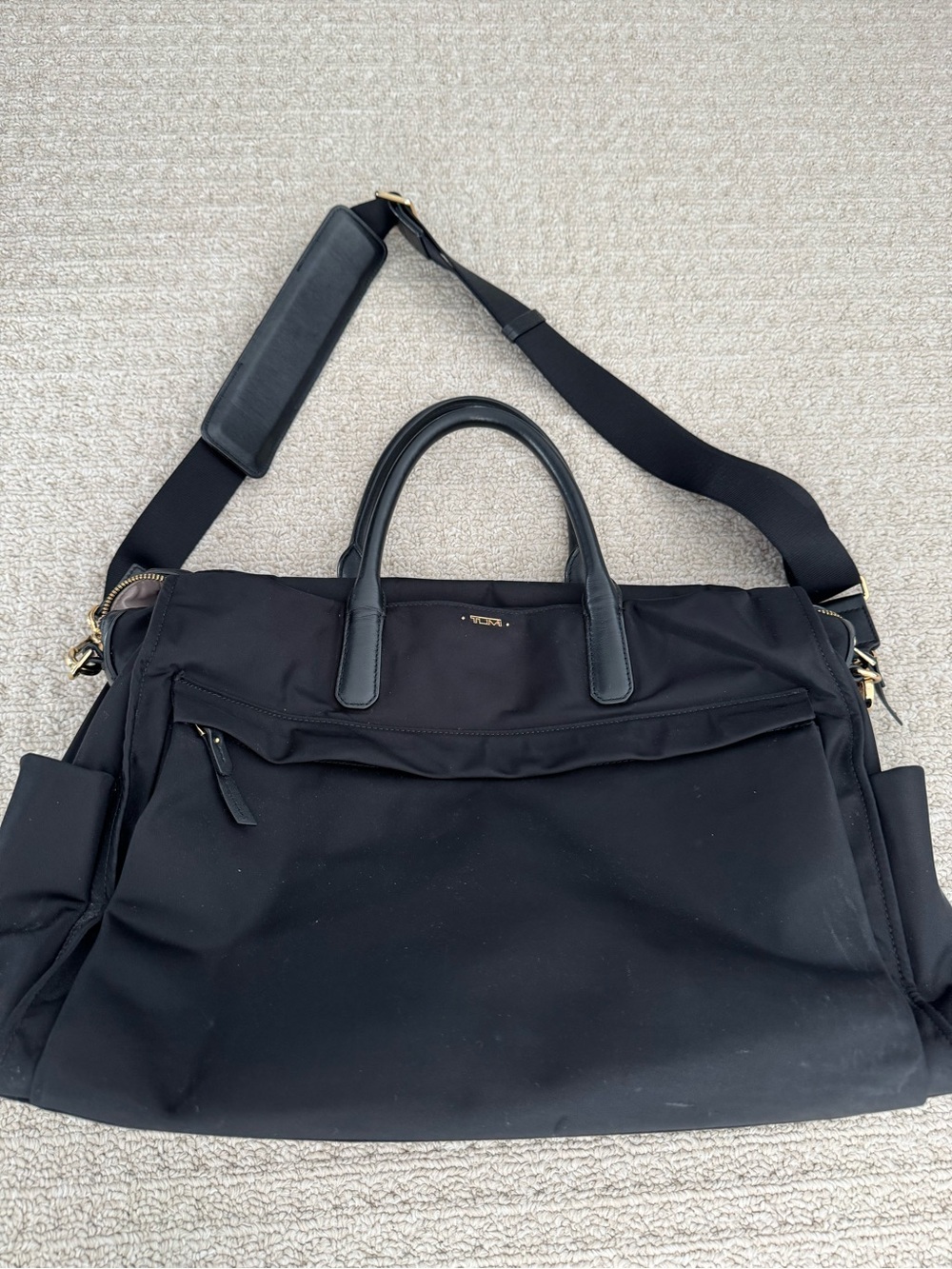 Tumi Black Nylon Laptop Tote with Shoulder Strap